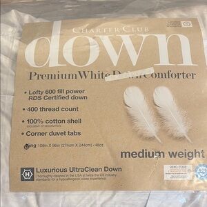 Charter Club White Down Comforter